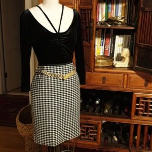 Boston proper black velvet stretch top XS